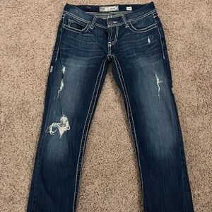 Women's Distressed Blue Jeans BKE Stella